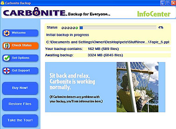 Carbonite backup
