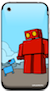 red robot iphone skin