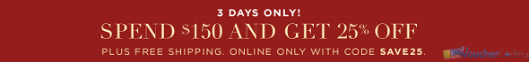 25% off your order of $150 or more at Club Monaco