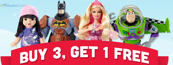 Buy 3 and get one free at Mattel