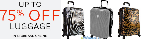 Up to 75% off luggage at the Bay