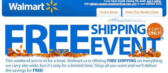 Walmart Free Shipping