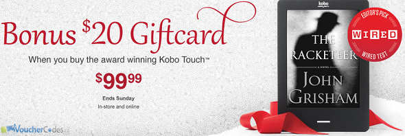 Free $20 gift card with kobo purchase