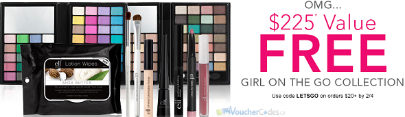 Free gift with purchase at E.l.f cosmetics
