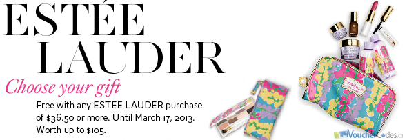 Free Estee Lauder Gift with Purchase at The Bay