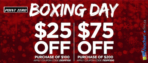 Boxing Week Coupons from Point Zero